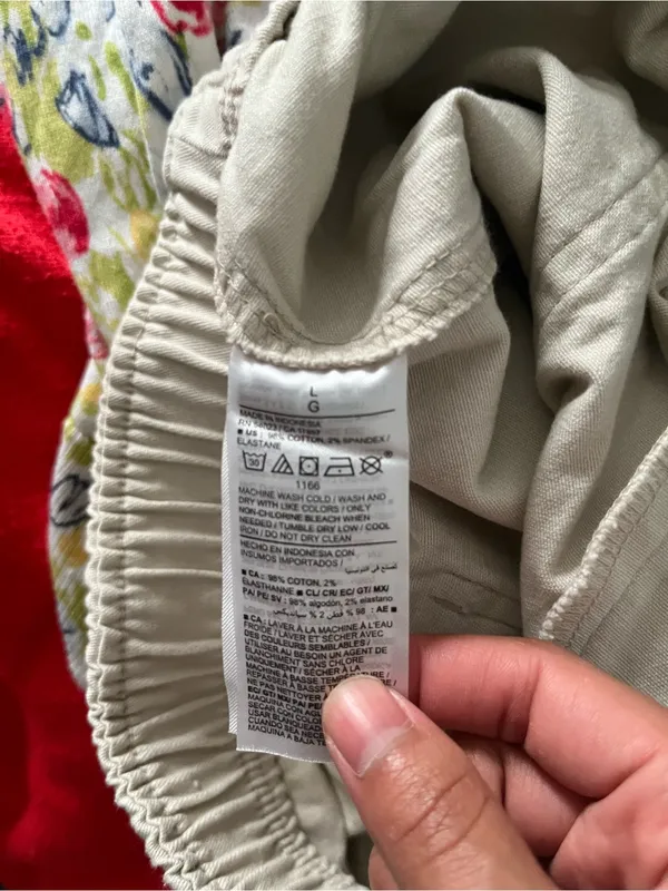 Old Navy Beige Khaki Pull On Utility Pants Womens Large High Rise Hiking Outdoor - Image 6