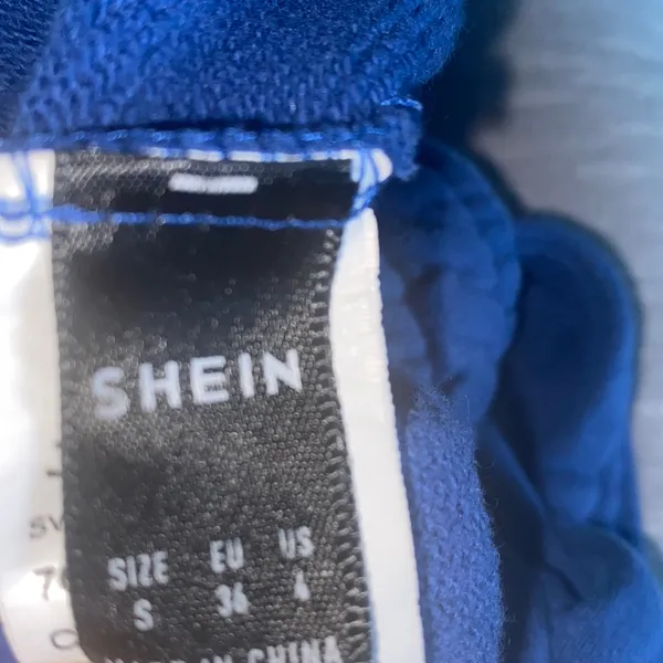 SHEIN BASICS Drawstring Waist Solid Blue Sweatpants - Image 9