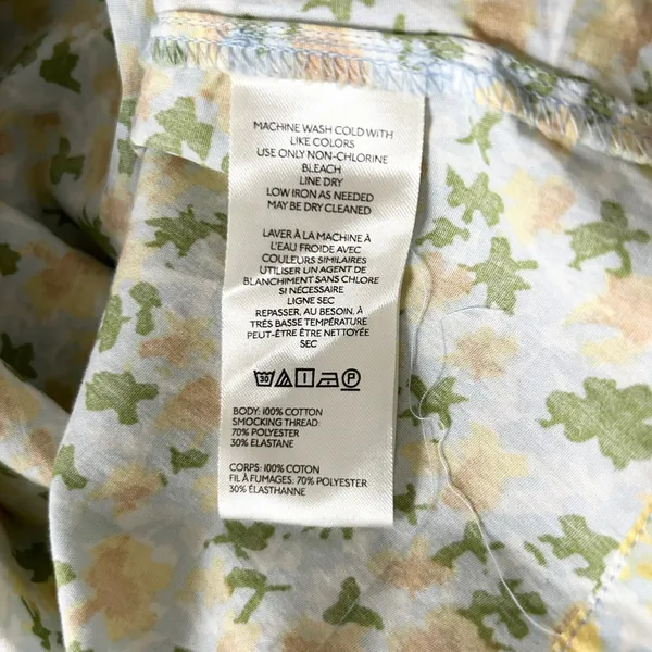 Free People Lavender Daze Floral Smocked Midi Dress Yellow Green Cotton Medium - Image 6
