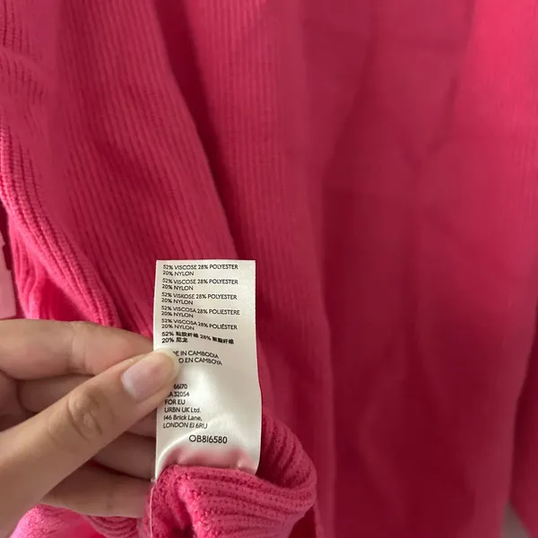 Free People Ottoman Slouchy Oversized Tunic Sweater Hot Pink Size S - Image 6