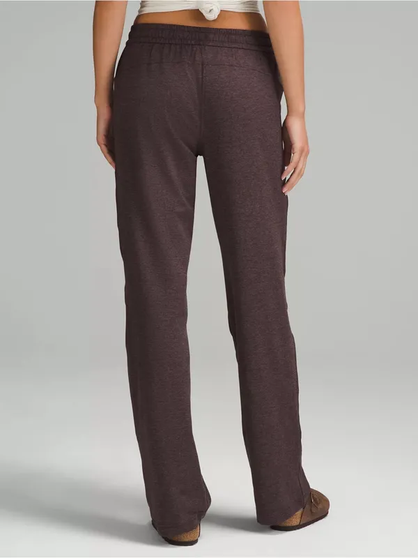 NWT Lululemon Soft Jersey Straight-Leg Mid-Rise Pant size 6 Heathered dark espre - Image 5