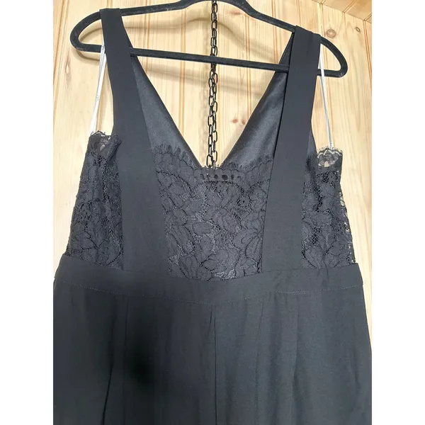 NWT Lulus Kiska Black Lace Wide-Leg Jumpsuit Party Night Out Classy Size XL - Image 8