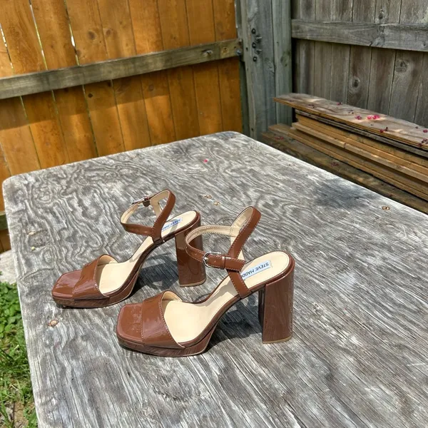 Emberly Platform Sandal by Steve‎ Madden brown size 11 - Image 6