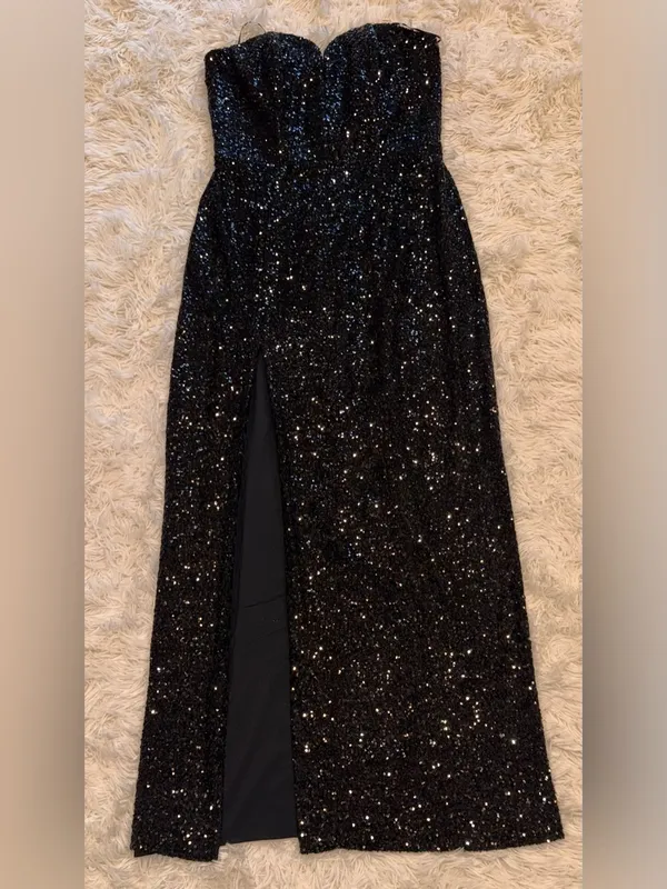 NEW Amanda Uprichard Cherri Sequin Black Gown Sz. S - Image 6