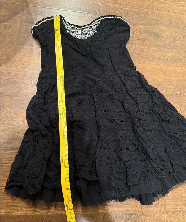 Free People Strapless lace sequin detail dress - Image 6