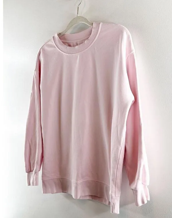Lululemon Perfectly Oversized Crew Crewneck Sweatshirt Strawberry Milkshake S - Image 6