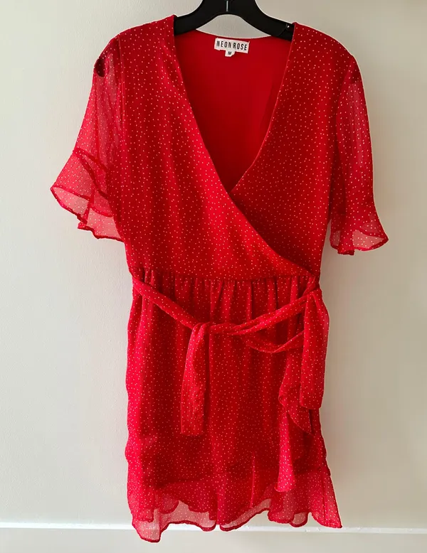 Red Belted Dress - Image 3