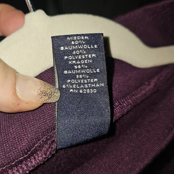 Lands' End Plum Purple Longsleeve cowlneck Shirt. Size XL - Image 6