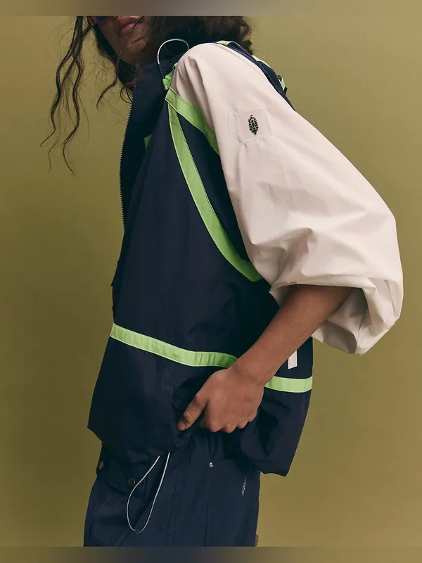 NWT Free People FP Movement Care FP Like The Wind Logo Jacket - midnight navy- M - Image 6