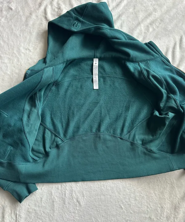 Lululemon Scuba Oversized Full-Zip Hoodie Storm Teal / Gold - Image 6