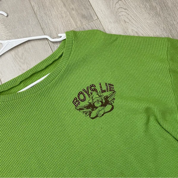 Boys Lie Sweatshirt love bites v2 thermal oversized womens Green (one size) - Image 10
