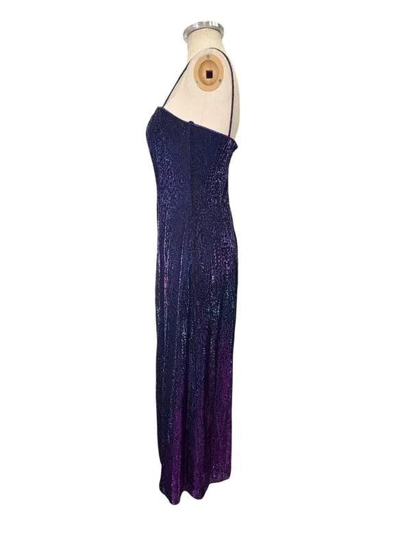 Vintage Night Way y2k Fairy Whimsi Sleeveless Column Maxi Dress Size 4 - Image 3