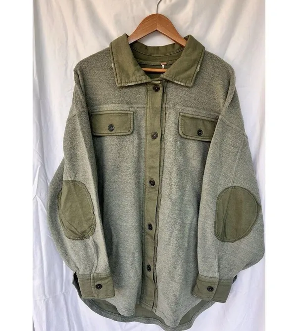 Free People Ruby Jacket Soft Oversized Dolman Quilted Fleece Shacket Size Small - Image 6
