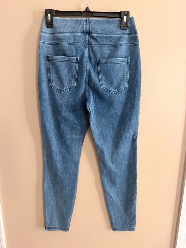 Halara Womens M 7/8 High-Waist Skinny Denim Pants Stretchy Cotton-Blend Medium B - Image 3