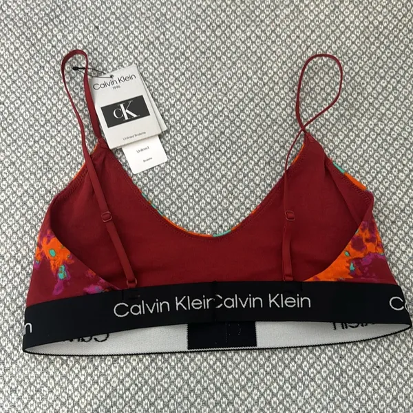 Calvin Klein Multi Colored Marble Print Bralette - Image 3
