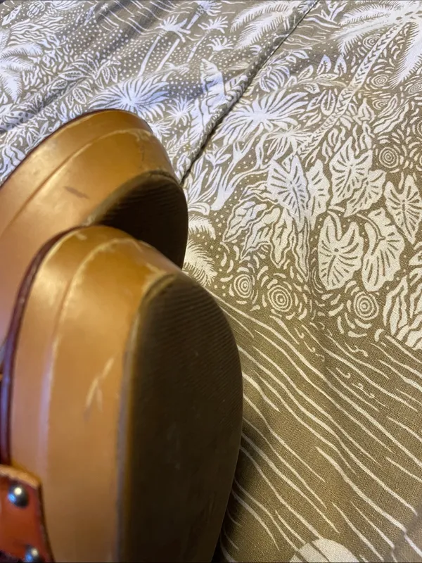 American Eagle Brown Leather Platform Sandals - Unbranded - Image 7