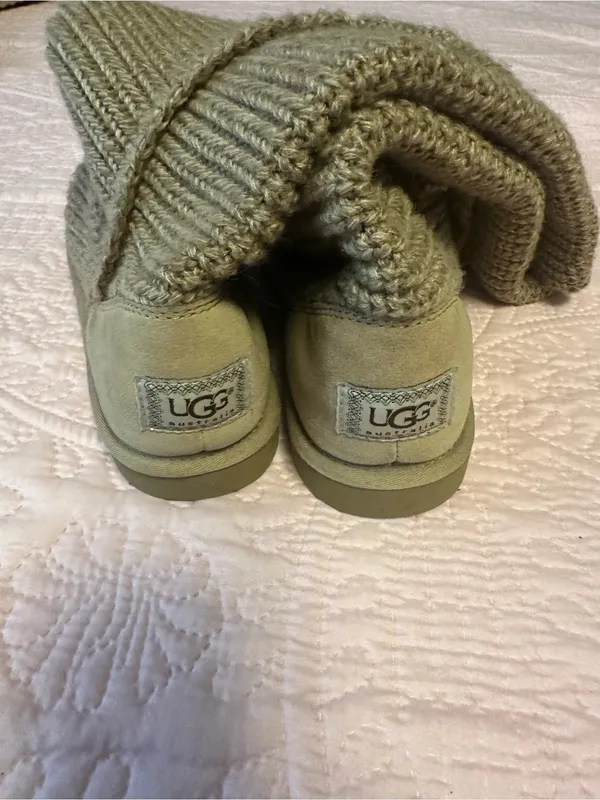UGG Tall Knit Button Boot in Chestnut/Tan - Image 4