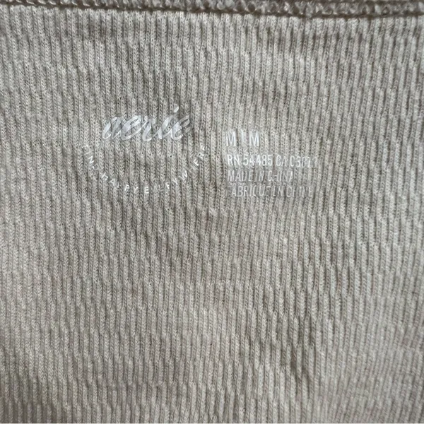 Aerie Fellin’ Good Knit Baby Short Sleeve T-Shirt Vintage Vanilla Medium Women’s - Image 4