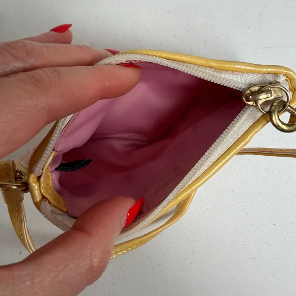 Y2K Coach Madison Op Art Pink Yellow Ombré Mini Wristlet 2009 Patent Leather - Image 9
