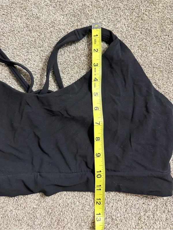 Athleta Strappy Sports Bra in Black Size 1X Athleisure Gym Workout Sporty READ - Image 9