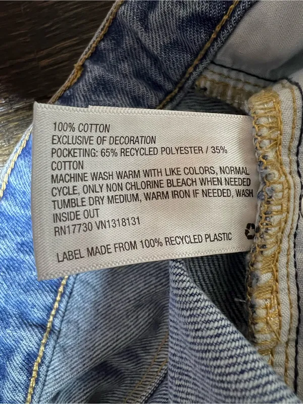 Wild Fable Highest Rise Mom Shorts Denim with Happy Embroidery Size 16 / 33R - Image 9