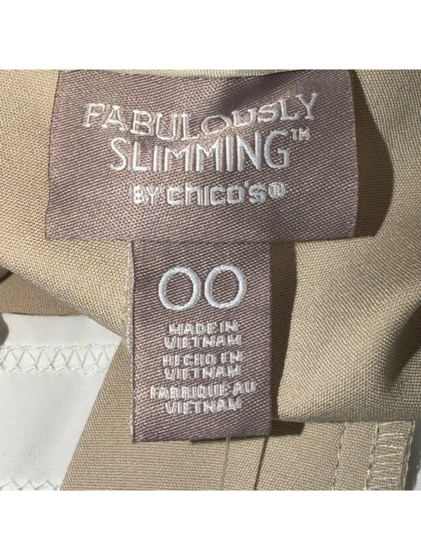 Chico’s Fabulously Slimming 00 Khaki Capri Pants NWT - Image 9