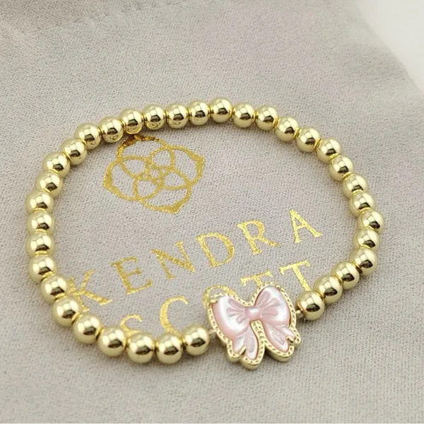 Kendra Scott Haley Bow Gold Stretch Bracelet - Image 2