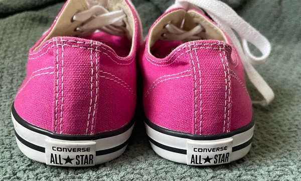 Pink Low Top Converse Sneakers  - Image 6