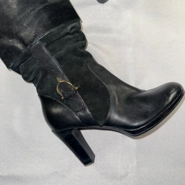 Lauren Ralph Lauren - Genuine Leather Suede Woman’s Heeled Boots Size 6M Classic - Image 6