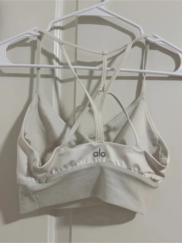 ALO Yoga Strappy Bralette - Cream - Image 2