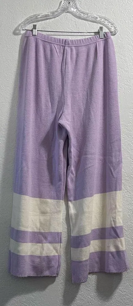 Nasty Gal I'll Be Stripe Back Sweater Wide-Leg Lounge pants L - Image 3