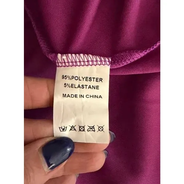 Faeriesty Surplice Neck Lantern Sleeve Chiffon Mermaid Dress in Purple sz Medium - Image 9