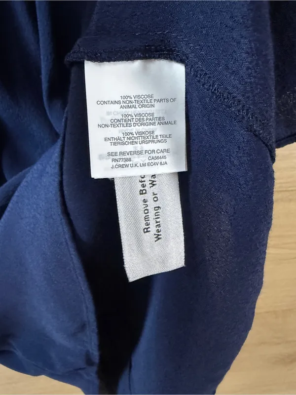 J. Crew Sleeveless Layered Navy Blue Top Size 2 - Image 6