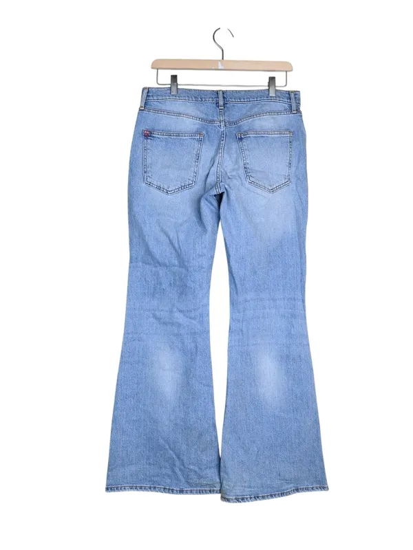 BDG Women's 29 Mid Rise Frayed Hem Flare Jean - Image 2