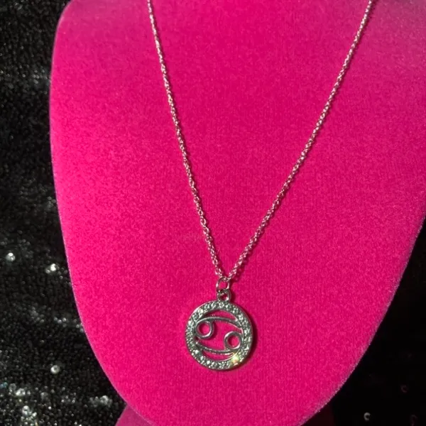 Cancer Zodiac Sign Sterling Silver Necklace Constellation mcbling Birthday Gift - Image 17