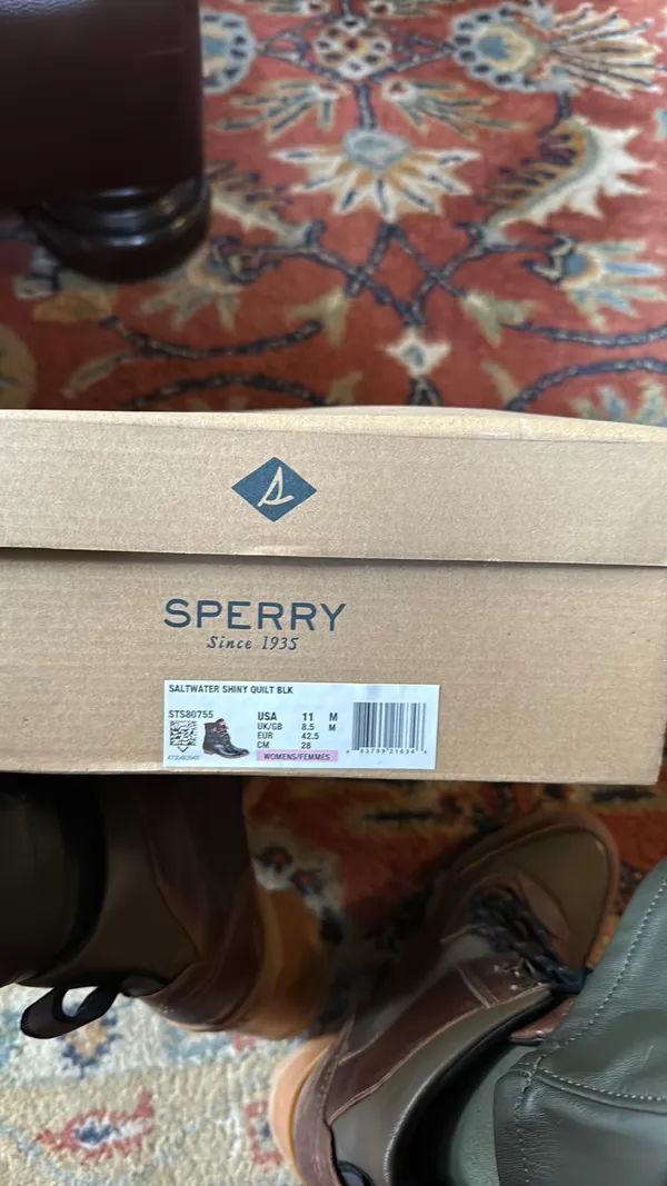 Sperry New In Box Salt Water Shiny Quilt Boots - Image 2
