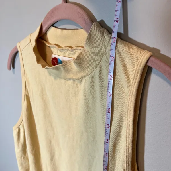 Free People FP Beach Mock Neck Butter Yellow Mini Dress Small Coverup‎ - Image 7