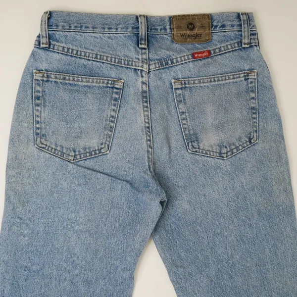 Vintage 90s Wrangler Light Blue Stonewashed Jeans - Image 5