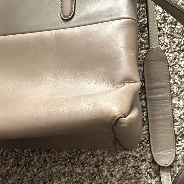 Coach Gray Borough Leather Satchel Tote Bag - Image 3