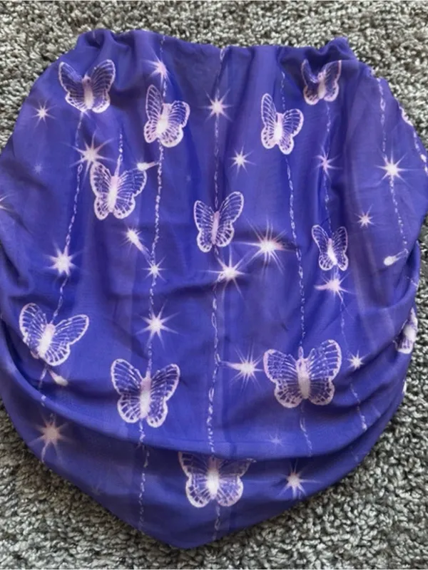 Tic Toc Women’s Purple Butterfly Print Blouse - Image 2