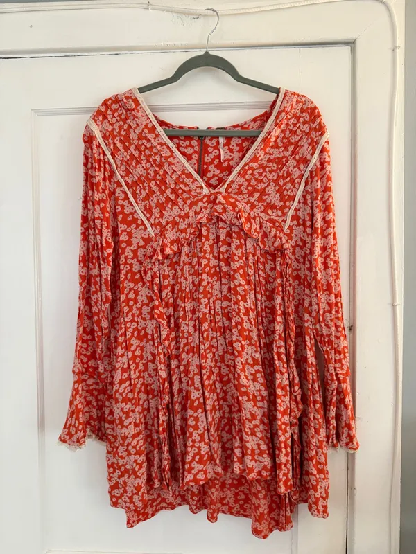 Free People Floral Ruffle Dress - Image 3