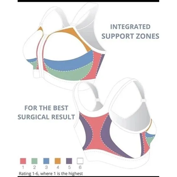 Carefix Bella Seamless Post Op Surgery Compression Bra White Size XL - Image 7