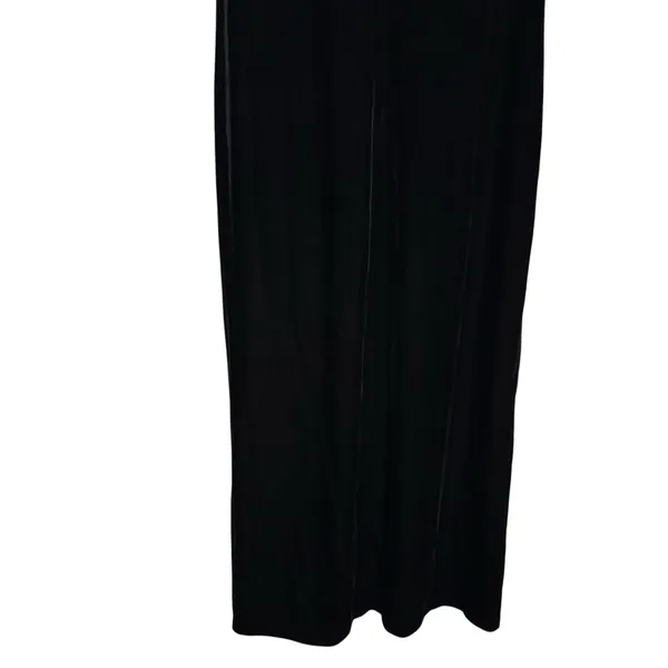 Vintage 1990s Robbie Bee Black Beaded Mesh Velvet Gothic Vampy Cocktail Dress 12 - Image 6