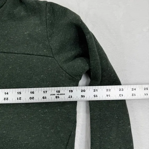 Aloha Island ALO Yoga Haze‎ Funnel Neck Sweatshirt Green Speckled Turtleneck Thumbholes XS - Image 2