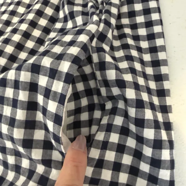 Abercrombie and fitch off‎ the shoulder gingham dress M blue white Check Smock - Image 7