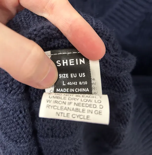 SheIn Navy Blue Sweater Vest - Image 3