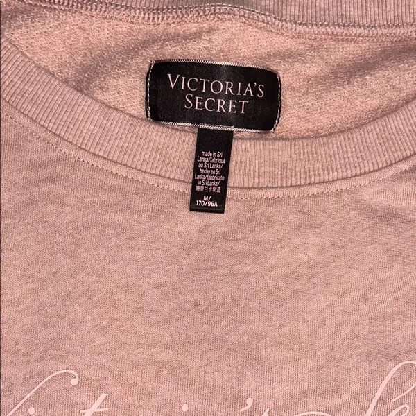 Vintage Victoria's Secret Blush Crew Neck Sweat Shirt - Image 2