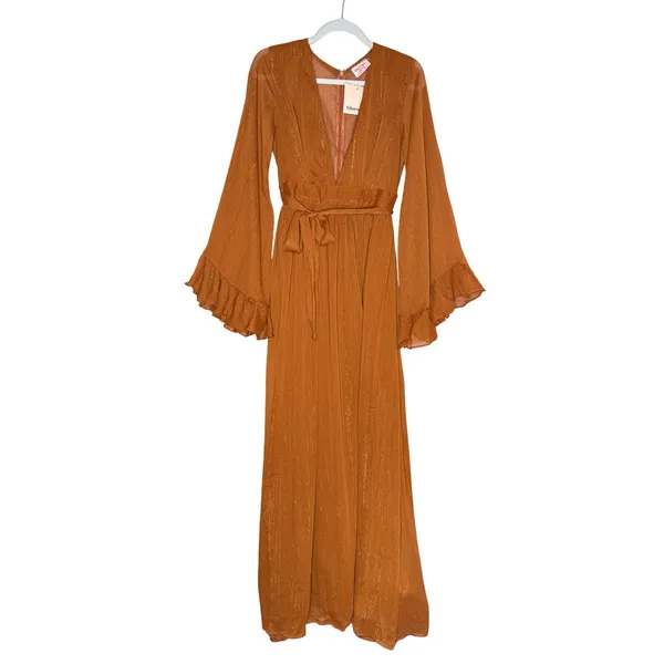 Showpo Chiffon Dangerous Woman Maxi Dress 6 Maternity Engagement Fairycore Fall - Image 4