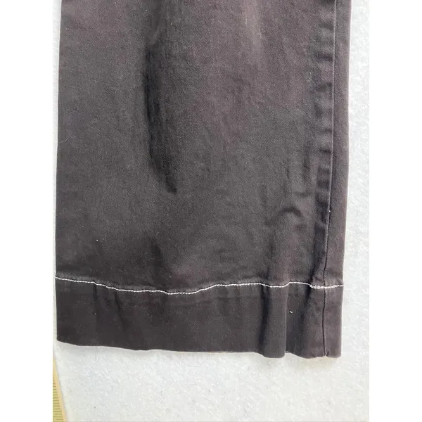 Bagatelle Wide Leg‎ Pants Womens 6 Brown Contrast Stitch High Rise - Image 7