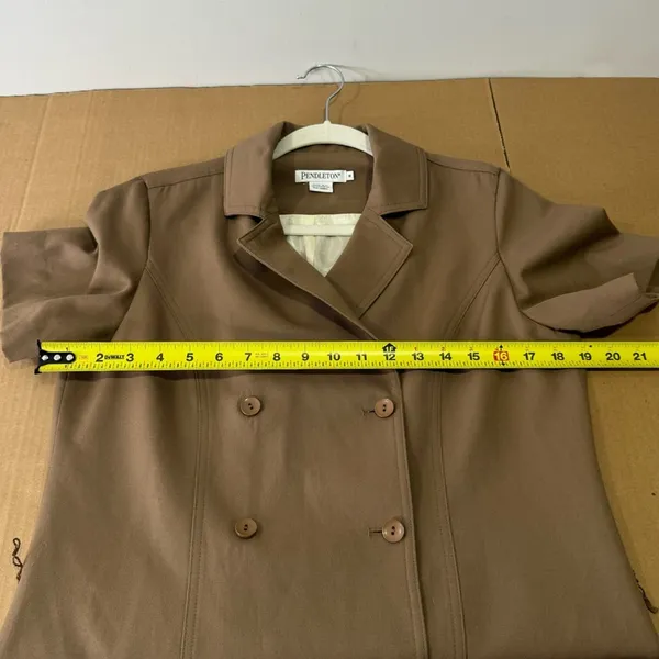 Vintage Pendleton 100%‎ Wool Double Breasted Classic Structured Blazer Dress - Image 13